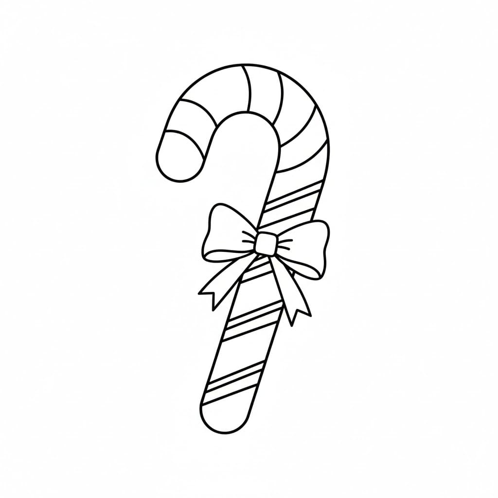 Bastoncino di zucchero con fiocco da colorare