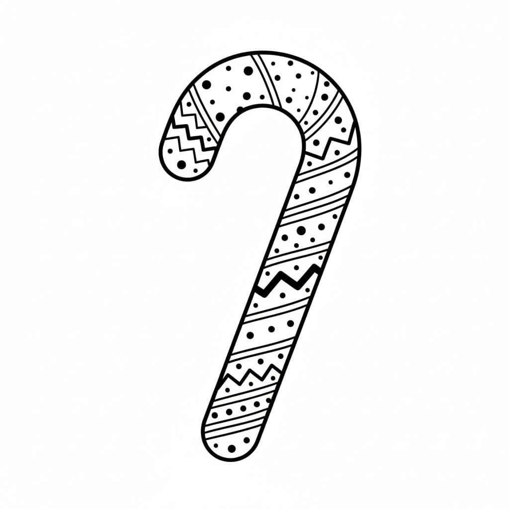 Bastoncino di zucchero del festival da colorare