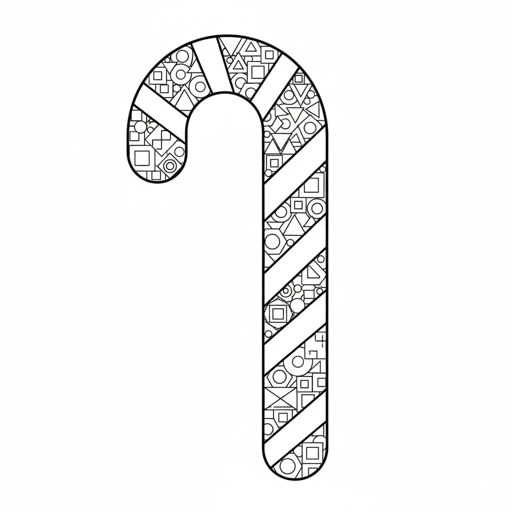 Bastoncino di zucchero geometrico da colorare