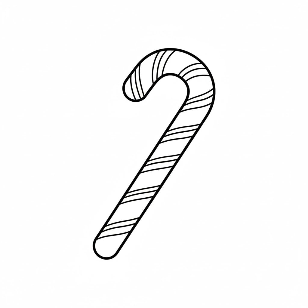 Bastoncino di zucchero inclinato da colorare