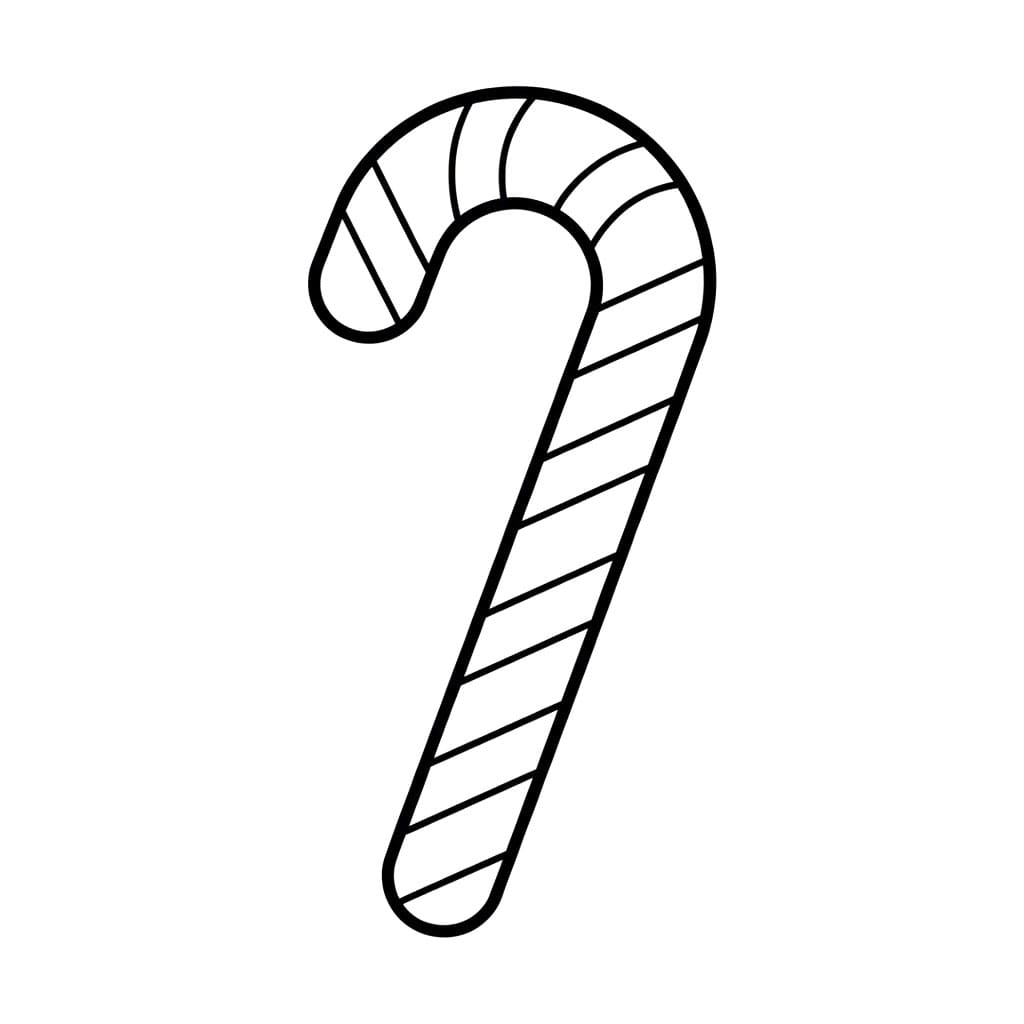 Bastoncino di zucchero semplice da colorare