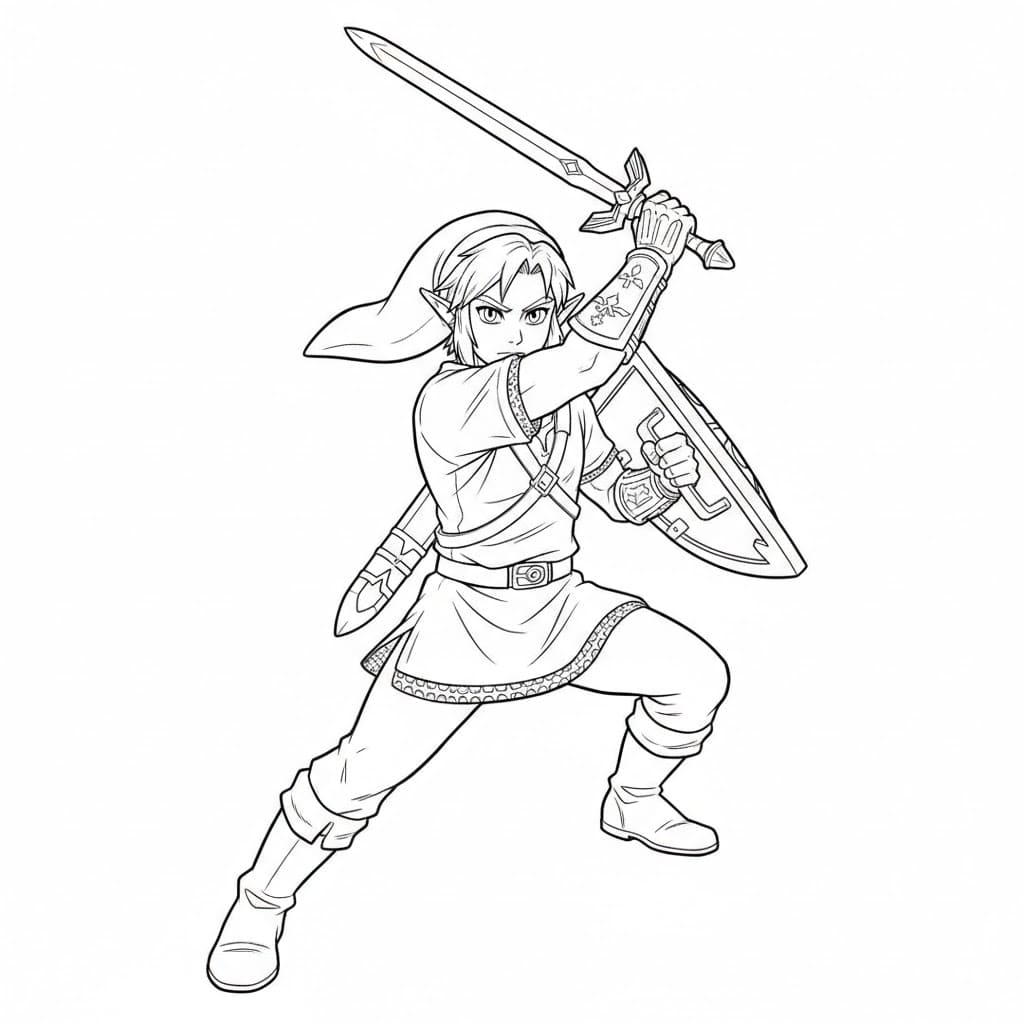 Battaglia di Link da colorare