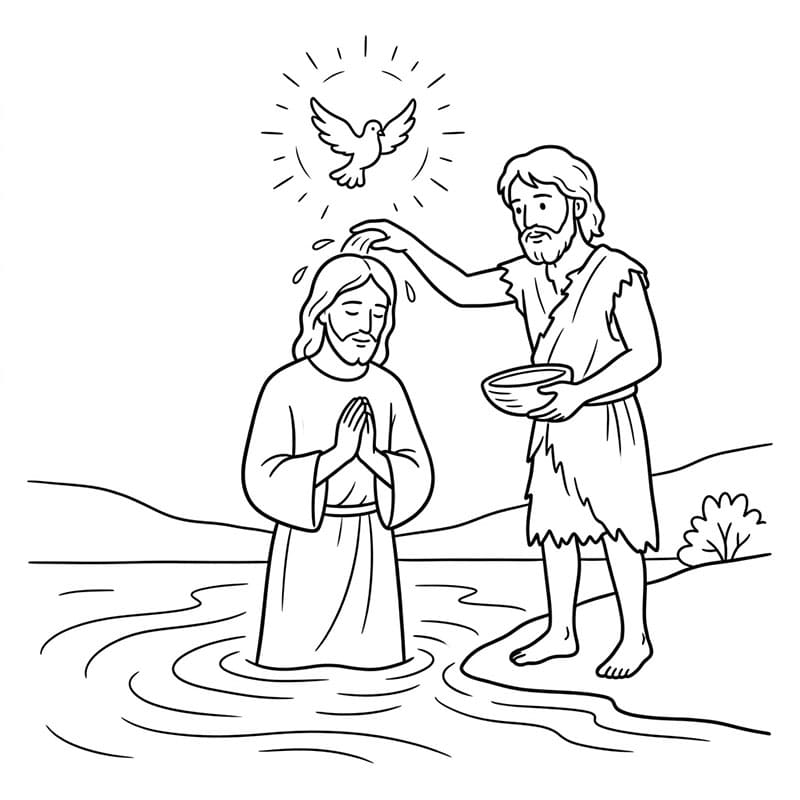 Battesimo Angelico della Luce da colorare