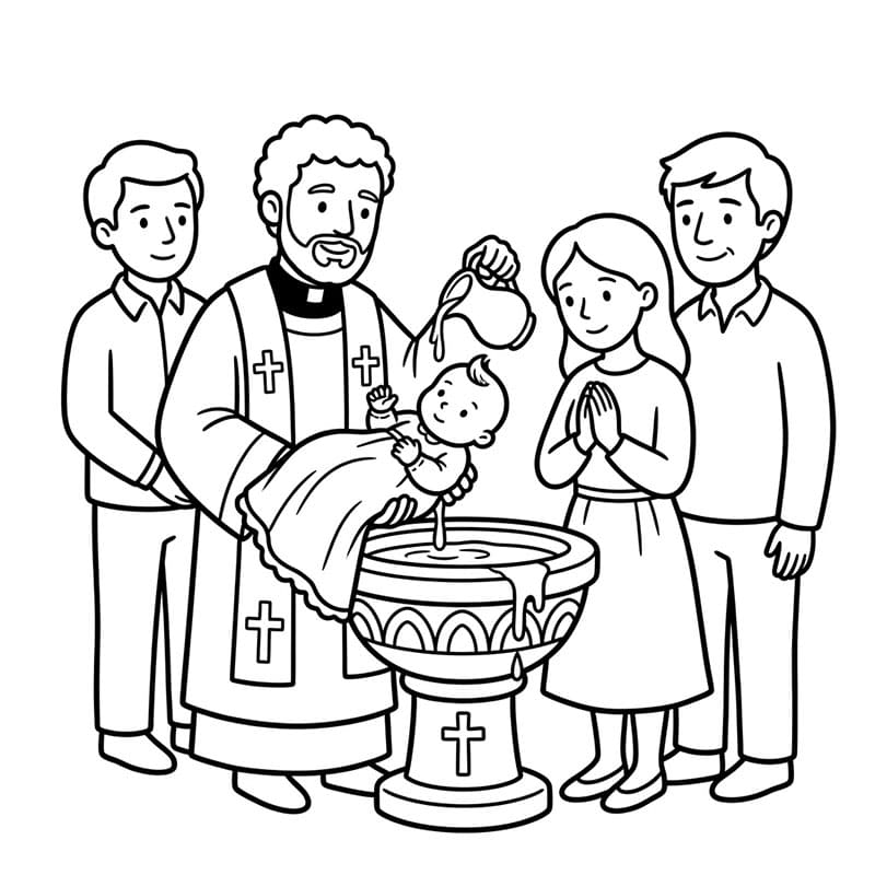 Battesimo Comunitario Festivo da colorare