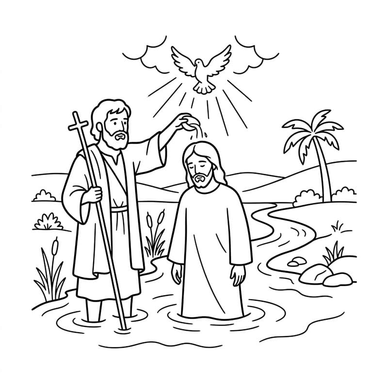 Battesimo Divino della Presenza da colorare
