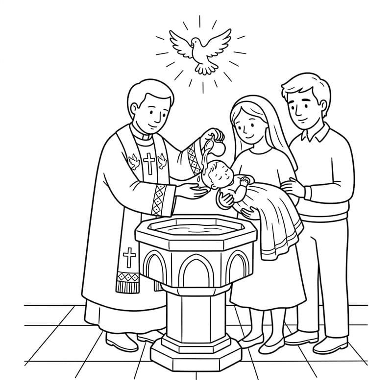 Battesimo da colorare