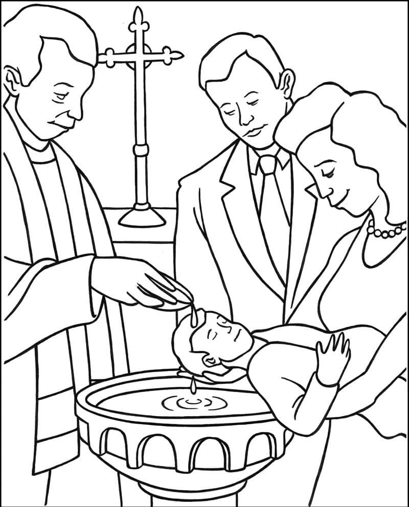 Battesimo Spirituale d'Amore da colorare