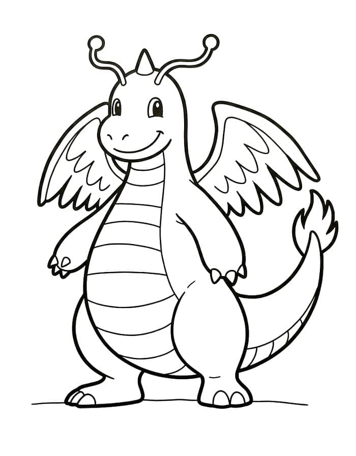Bel Dragonite da colorare