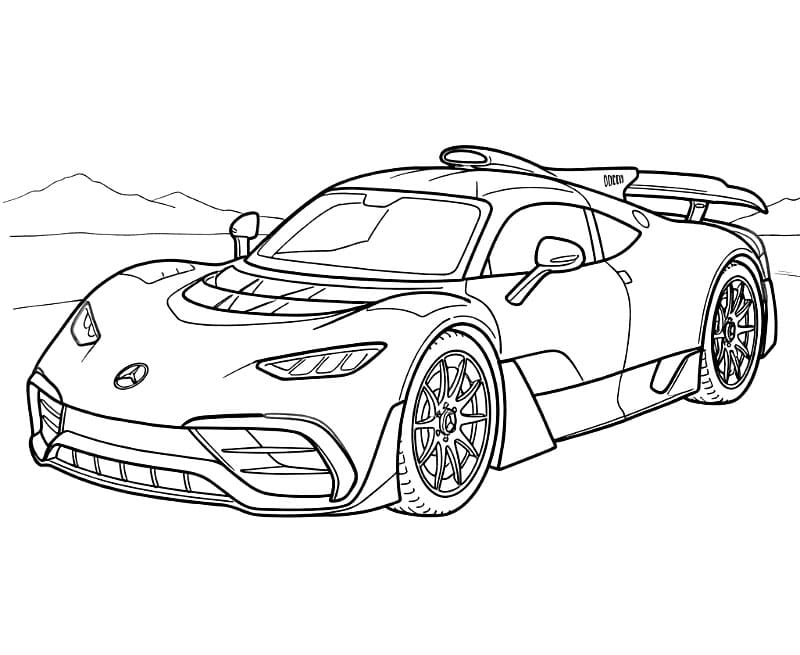 Bella Mercedes supercar da colorare