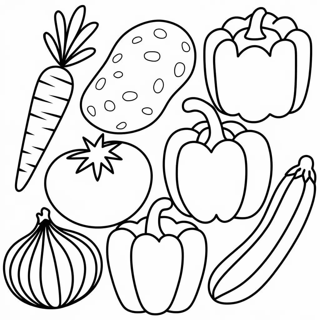 Belle verdure da colorare