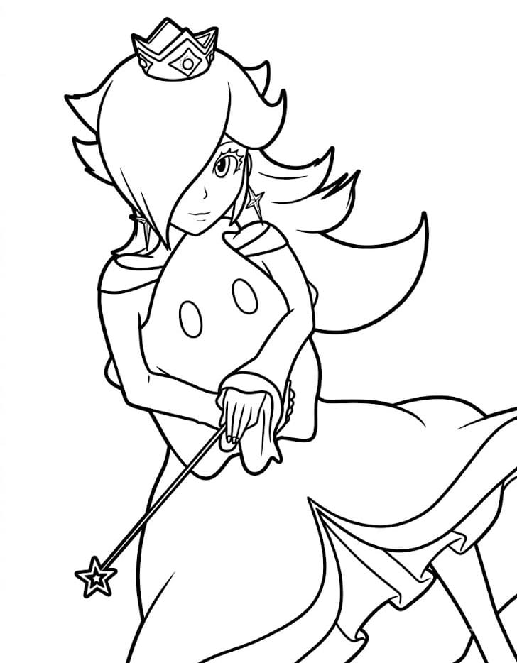 Bellissima Rosalina da colorare