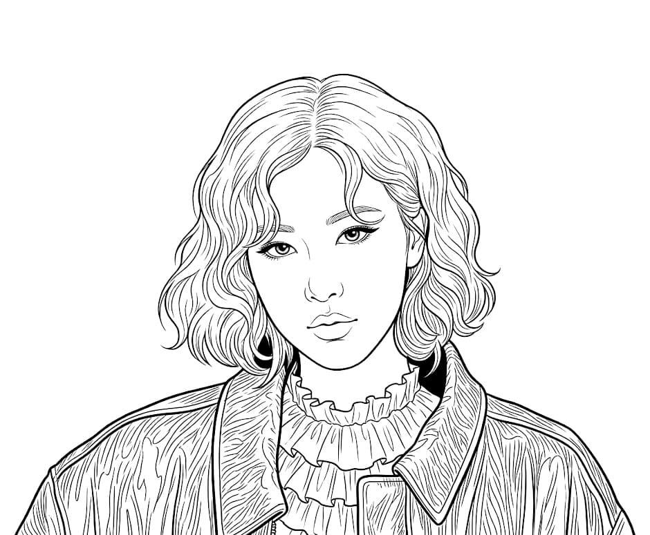 Bellissimo Blackpink Rosé da colorare