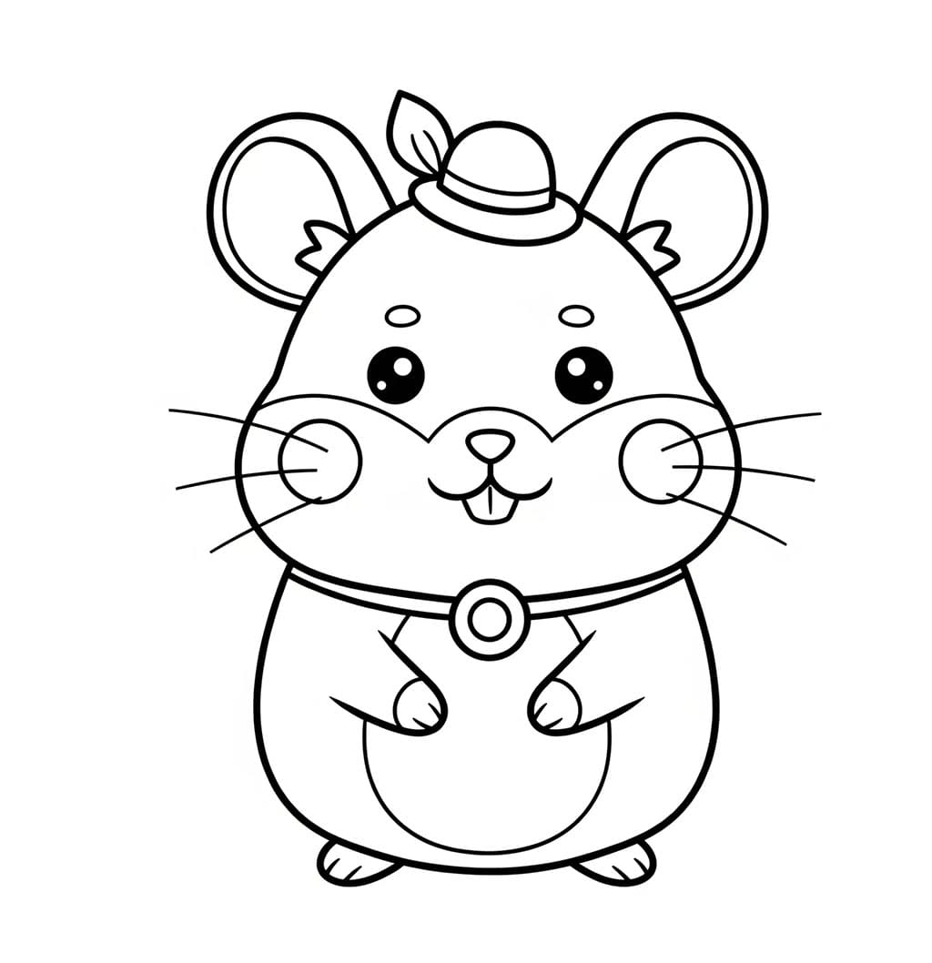 Bellissimo criceto da colorare