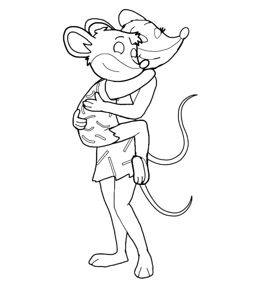 Benjamin and Thea hug da colorare