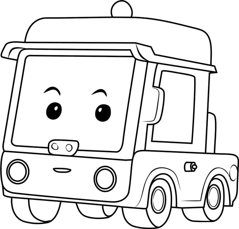 Beny di Robocar Poli da colorare