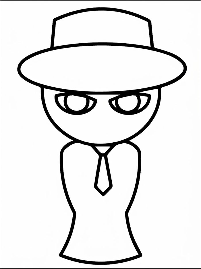 Black da Incredibox Sprunki da colorare