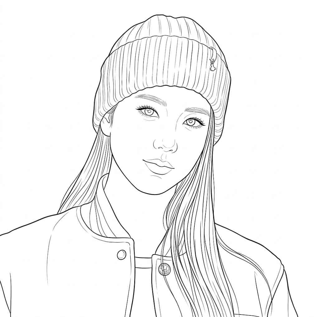 Blackpink Jisoo indossa un cappello da colorare