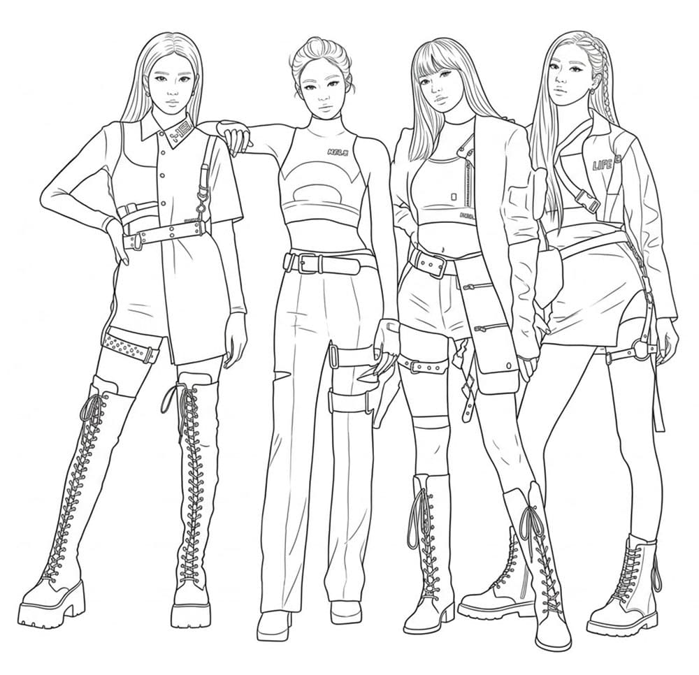 Blackpink Sorriso da colorare