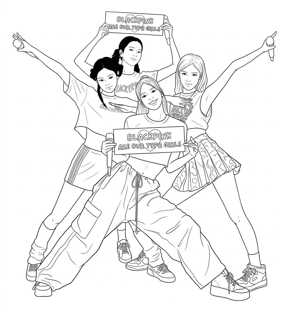 Blackpink Stile Carino da colorare