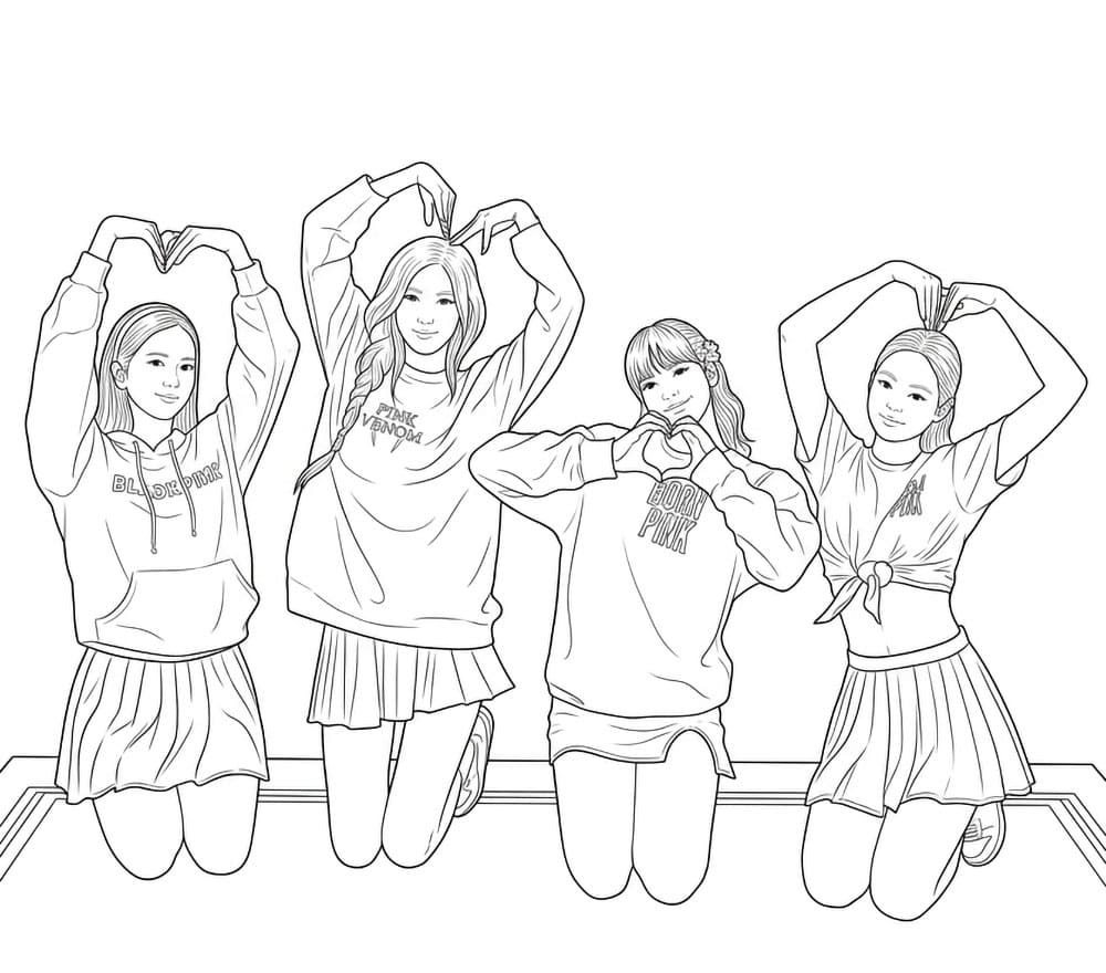Blackpink Stile Divertente da colorare
