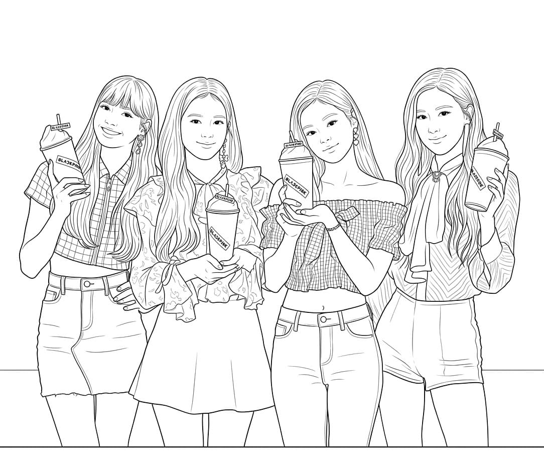 Blackpink Stile Dolce da colorare