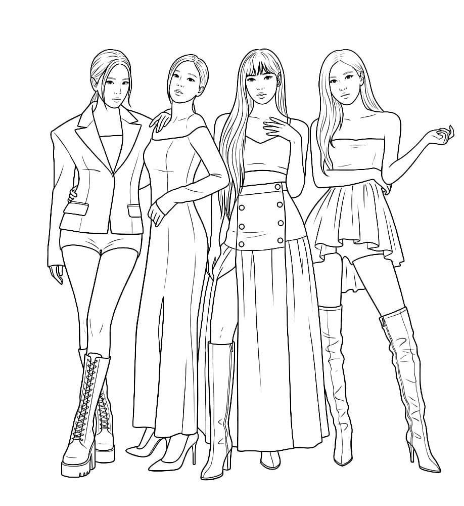 Blackpink Stile Idol da colorare