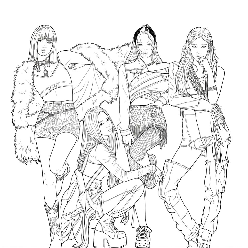 Blackpink Stile Mini da colorare