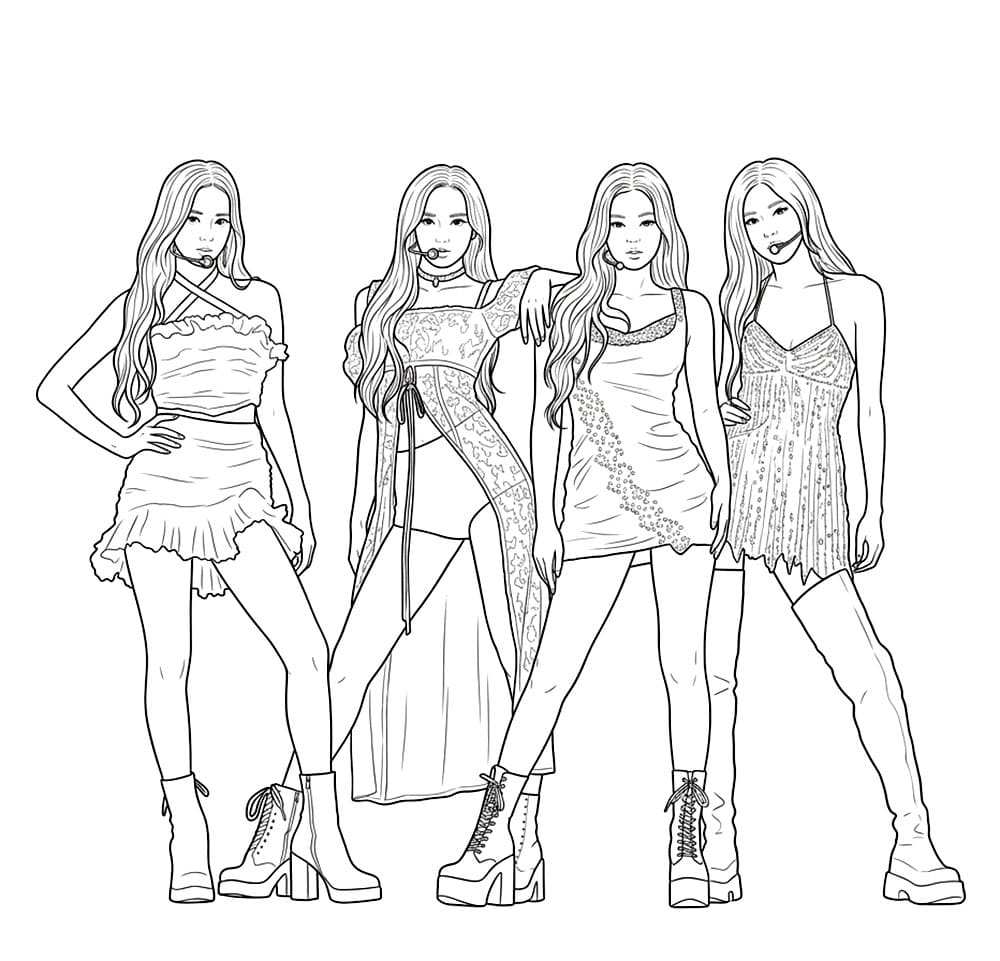Blackpink Stile Morbido da colorare