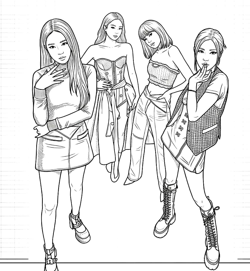 Blackpink Stile Stella da colorare