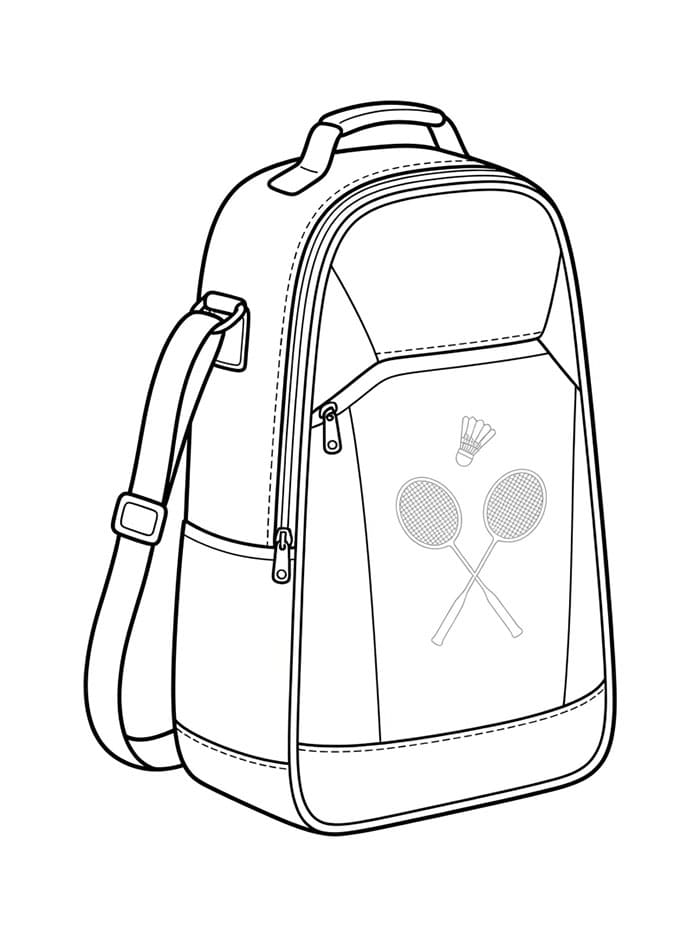 Borsa da badminton da colorare