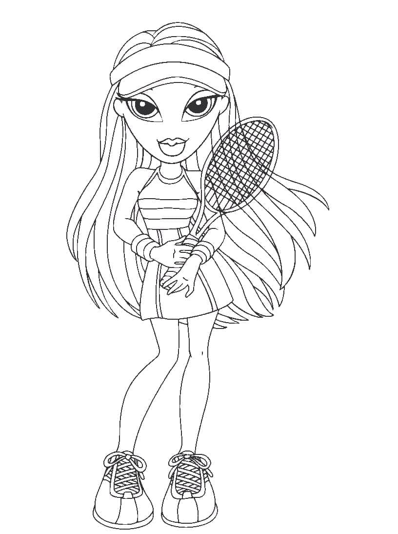 Bratz Tennista da colorare