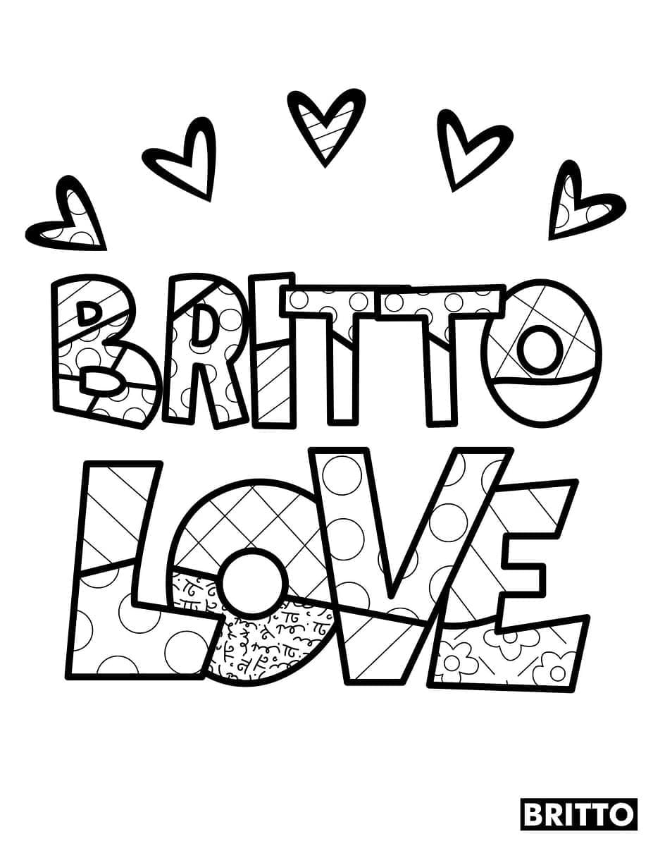 Britto Love di Romero Britto da colorare