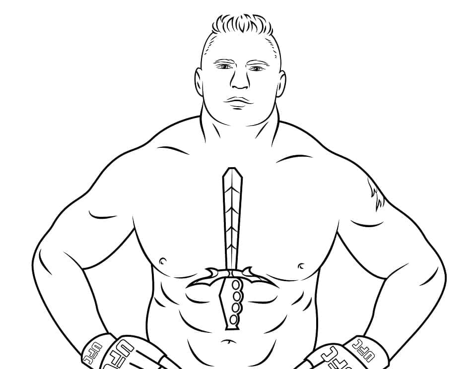 Brock Lesnar in WWE da colorare