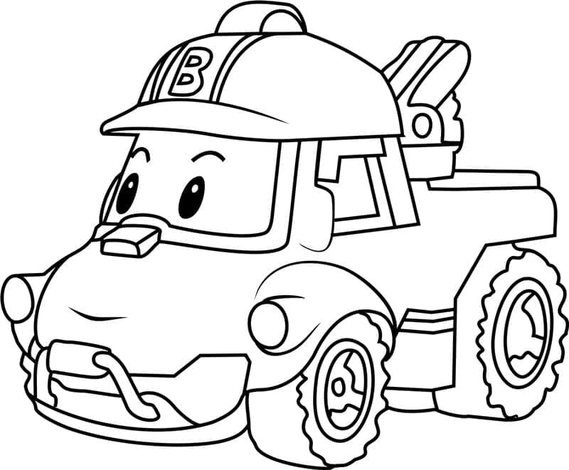 Bucky di Robocar Poli da colorare