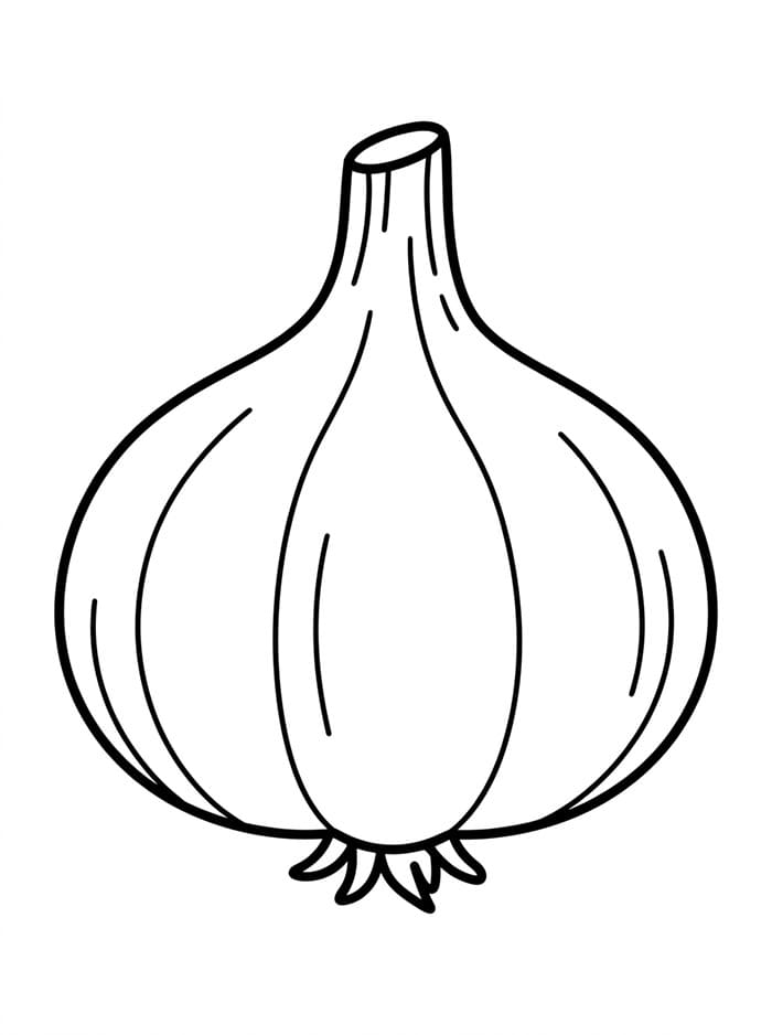 Bulbo d'Aglio gratis da colorare
