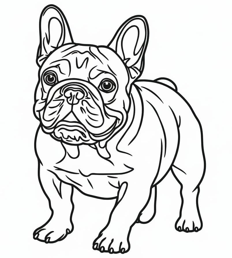 Bulldog francese stampabile da colorare