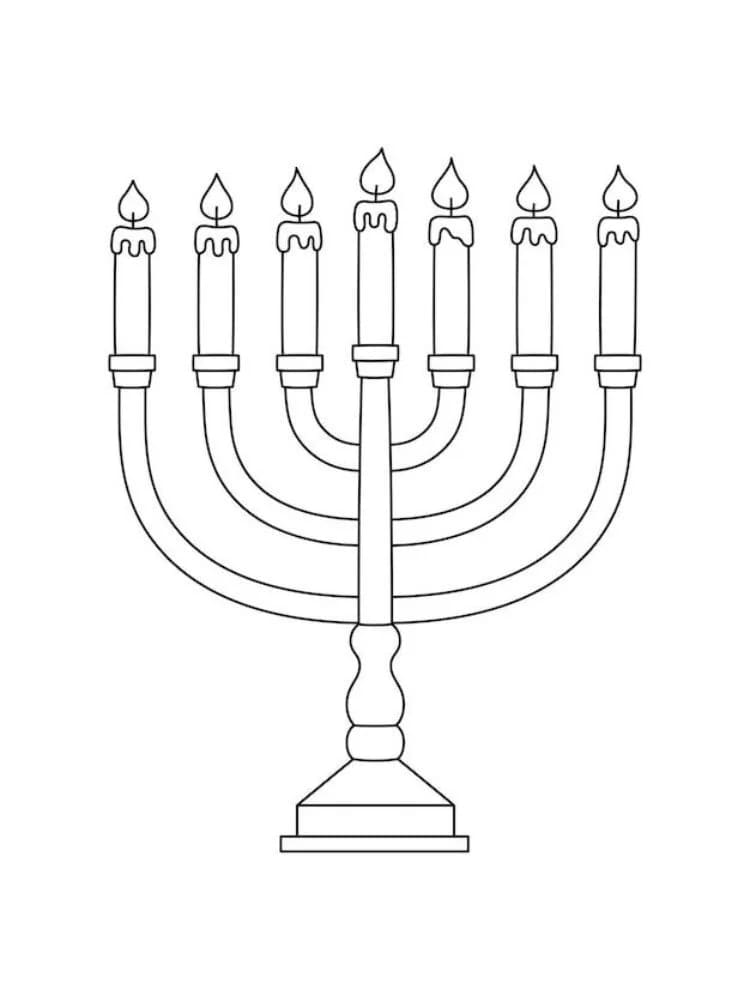 Buon Hanukkah stampabile da colorare
