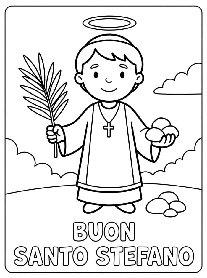 Santo Stefano da colorare