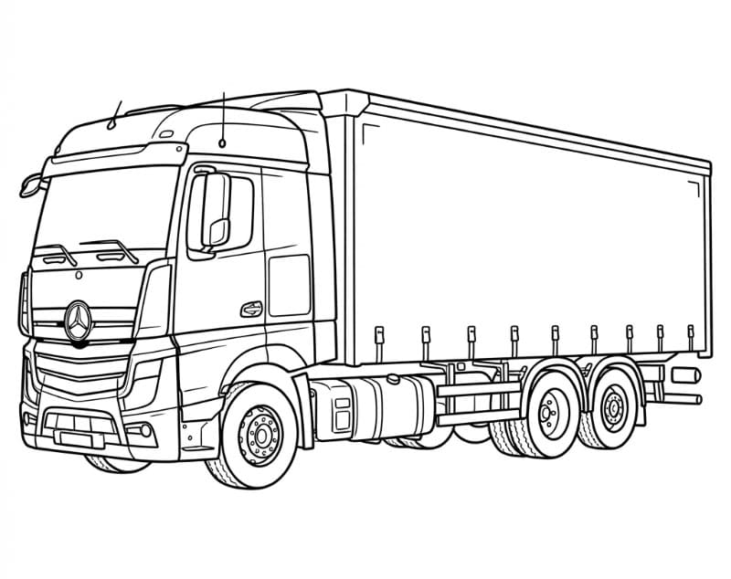 Camion Mercedes da colorare