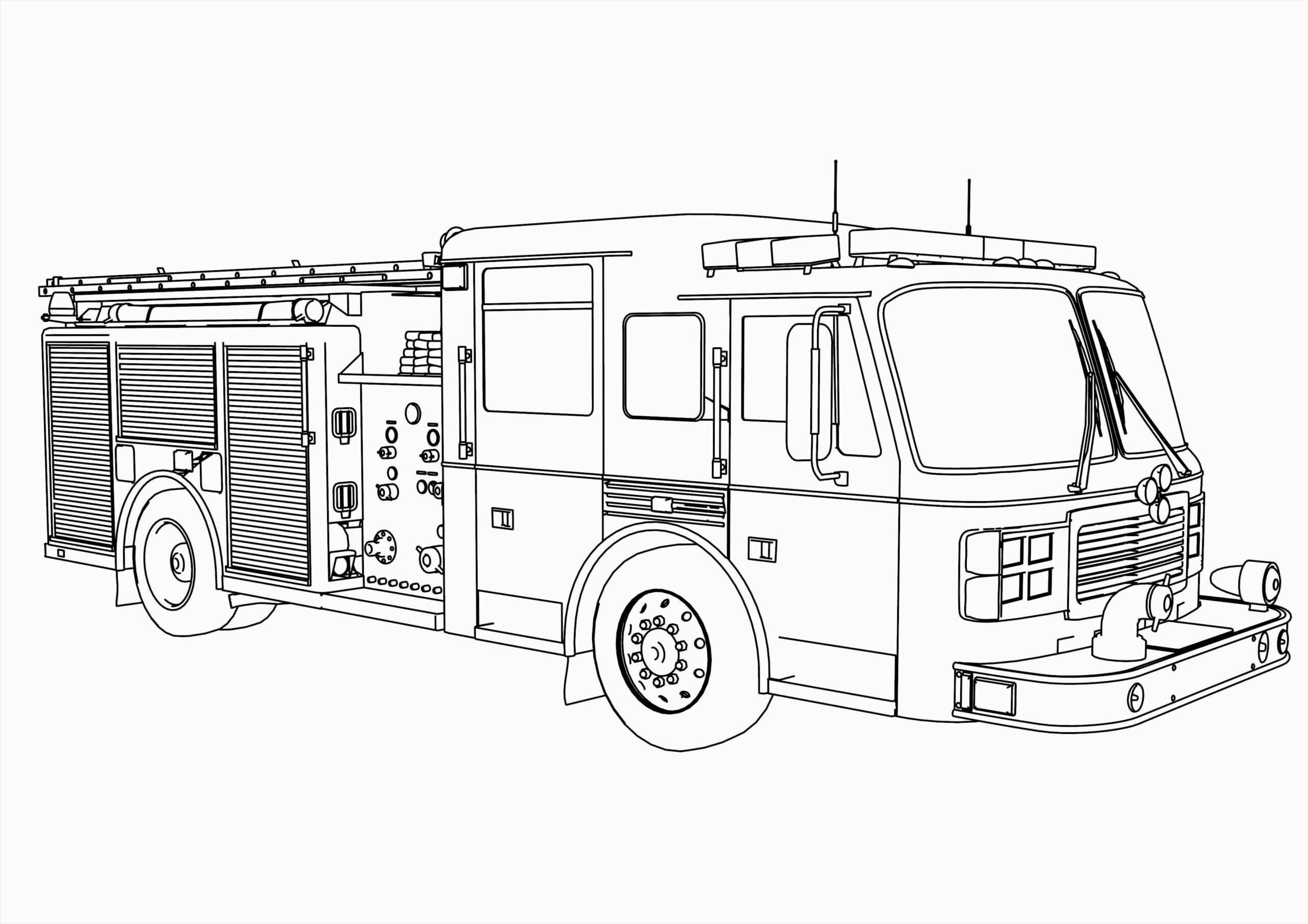 Camion Dei Pompieri Disegno Di Base Da Colorare Scarica Stampa O 