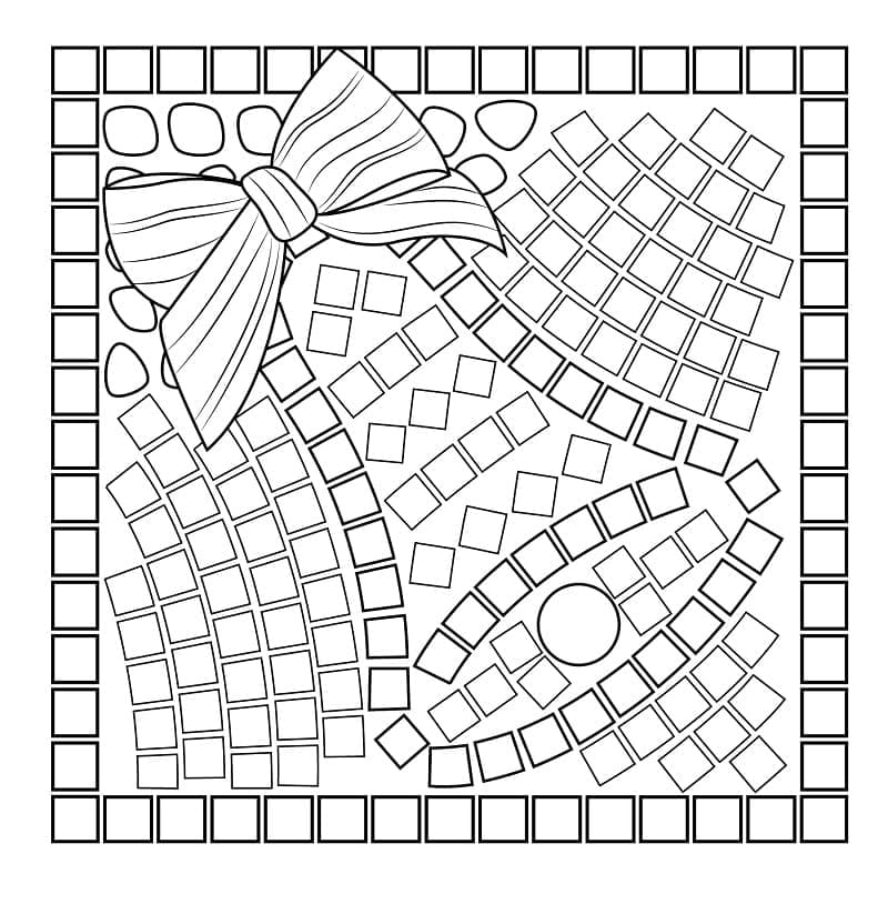 Campana di Natale a mosaico da colorare