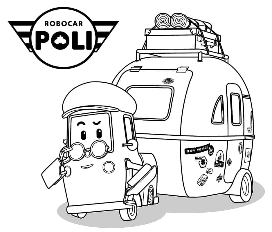 Campo da Robocar Poli da colorare