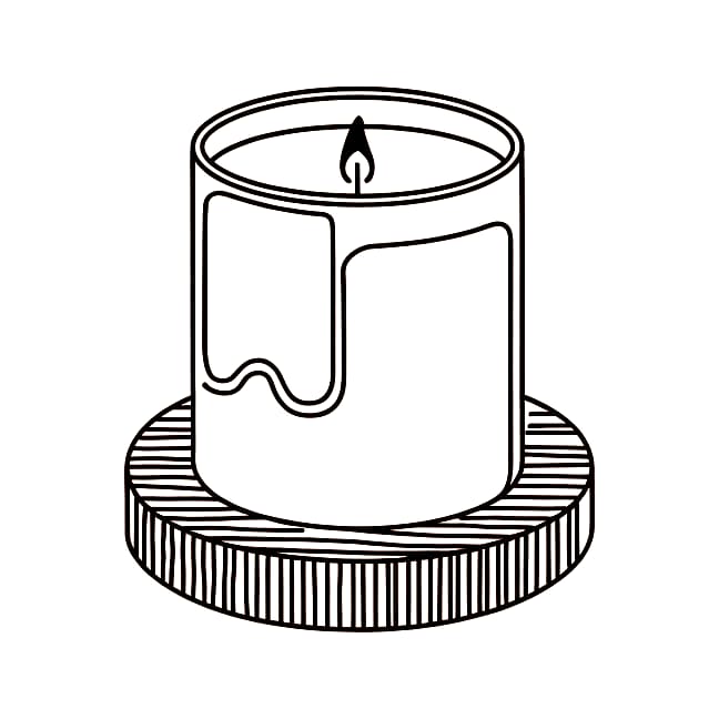 Candela base da colorare