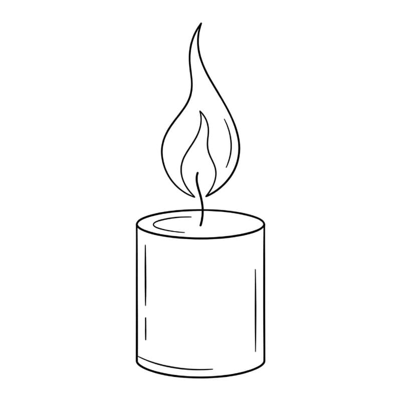 Candela corta da colorare