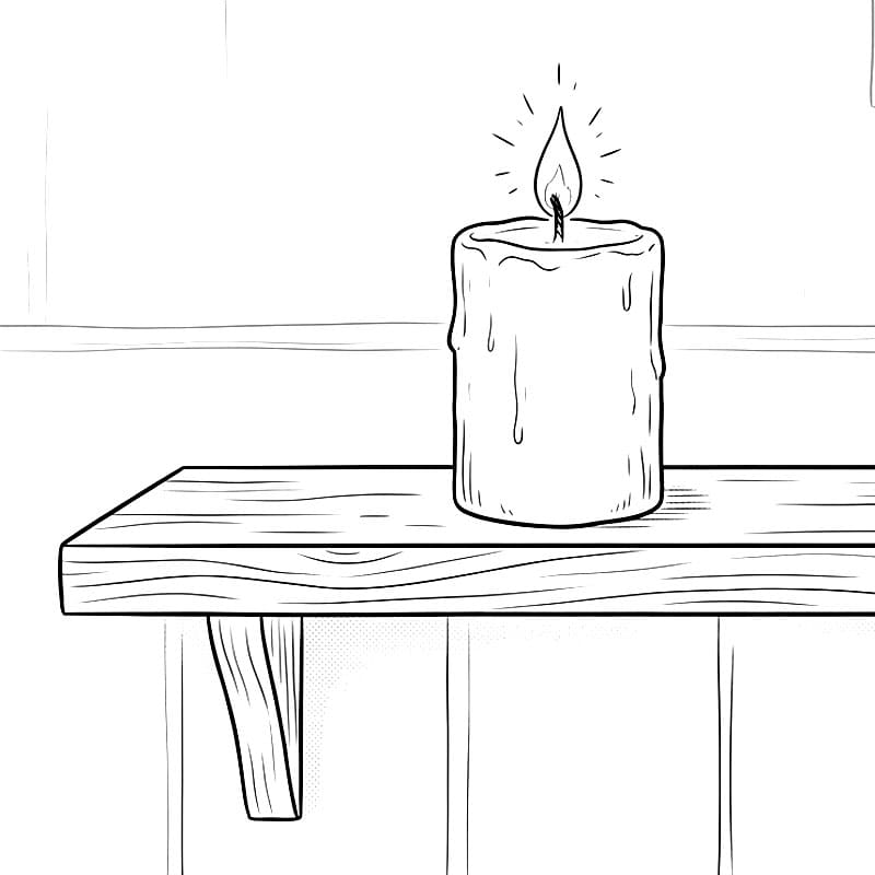 Candela da mensola da colorare