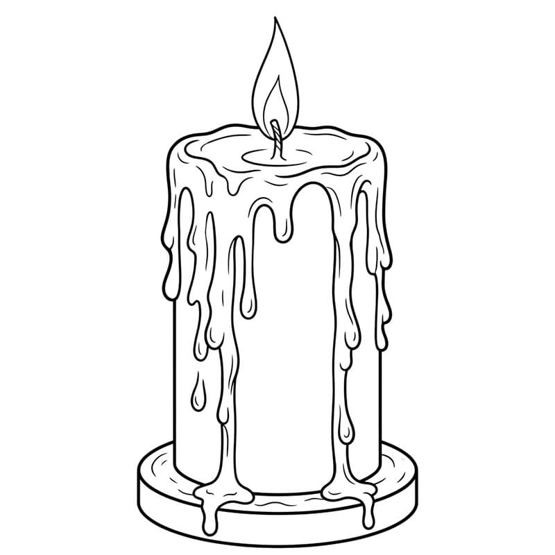 Candela di cera fusa da colorare