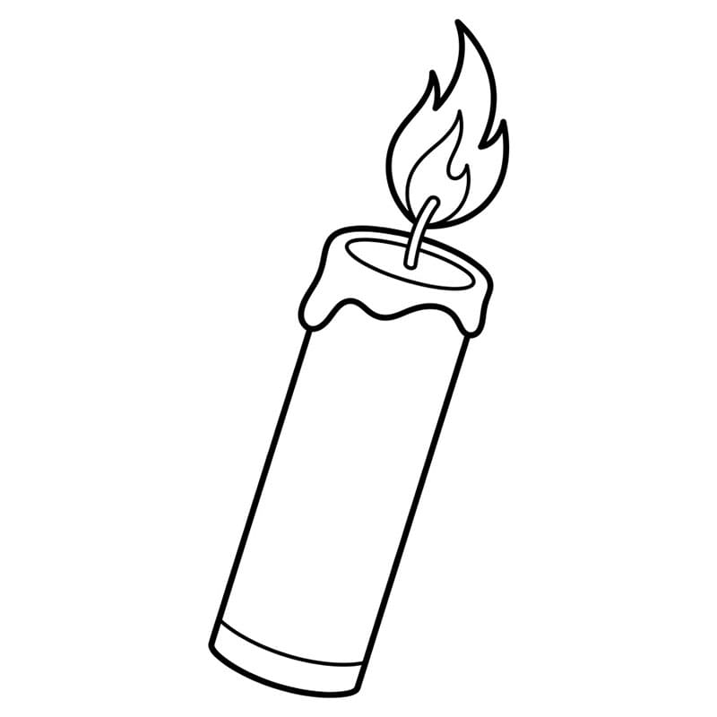 Candela inclinata da colorare