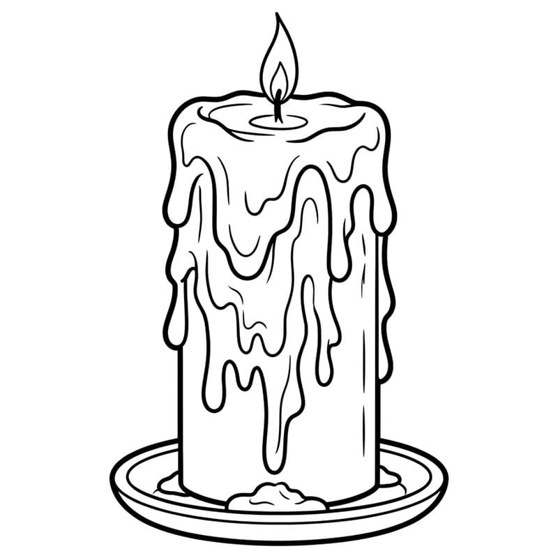 Candela pesante da colorare