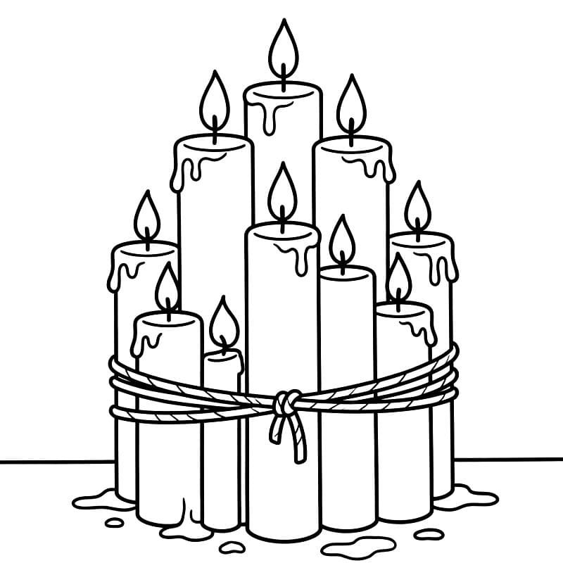 Candele a grappolo da colorare