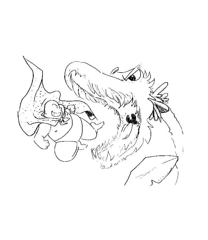 Capitan Mutanda che combatte da colorare